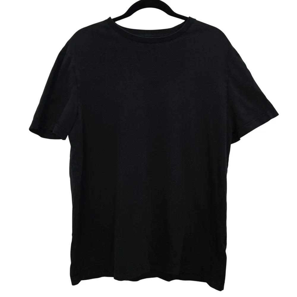 Banana Republic Men's Large Black‎ T-Shirt Supima Cotton Authentic Crew Soft Tee